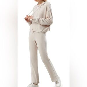 Knit Loungewear Hoodie + Pants Set